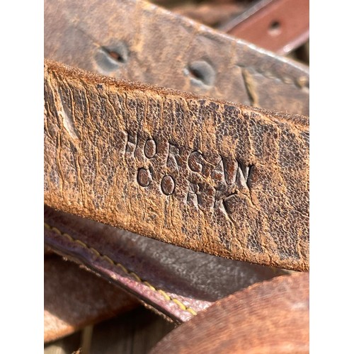 154 - Antique leather horse riding tack, Horgan, Cork