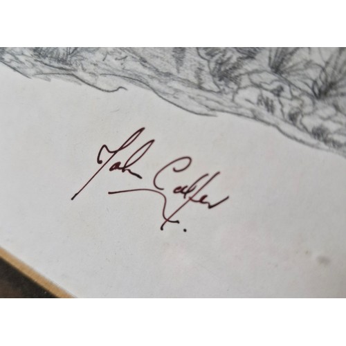 113 - Two lithograph print sketches, one of a Dolmen at Knockeen and a Derge in the manner of Alexander No... 