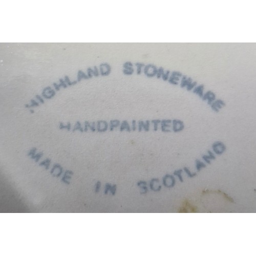 124 - Two stoneware fish platters  -  by Highland Stoneware, Scotland.
