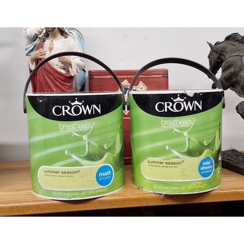 220 - Two cans of crown paint. Unopened.