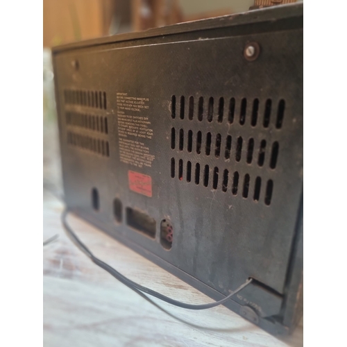 227 - 1950s Pye Radio, working,  no aerial, so not picking up stations
Stamped Donald McGregor 19 McCurtin... 
