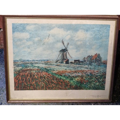 228 - An attractive mid century East German print; Claud Monet -  Tulip Field.
Published by E. A. Seamann ... 