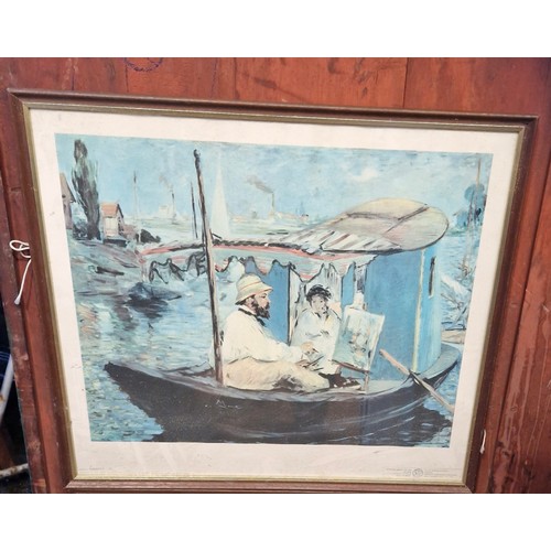 229 - An attractive mid century East German print; Edouard Manet -  The Boat.
Published by E. A. Seamann V... 
