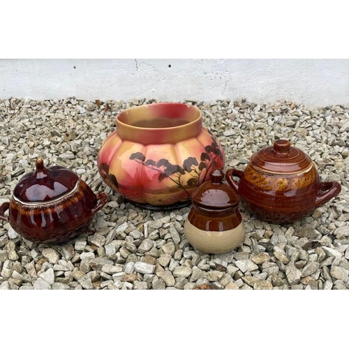 202 - A selection of Irish stoneware ceramic pottery.