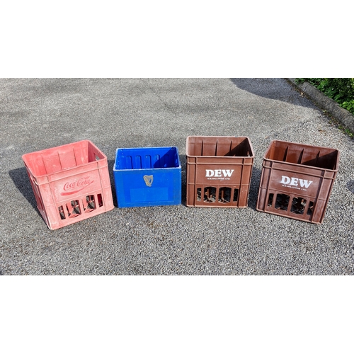 210 - 4 drinks crates Coca cola, Guinness, and Tullamore Dew.