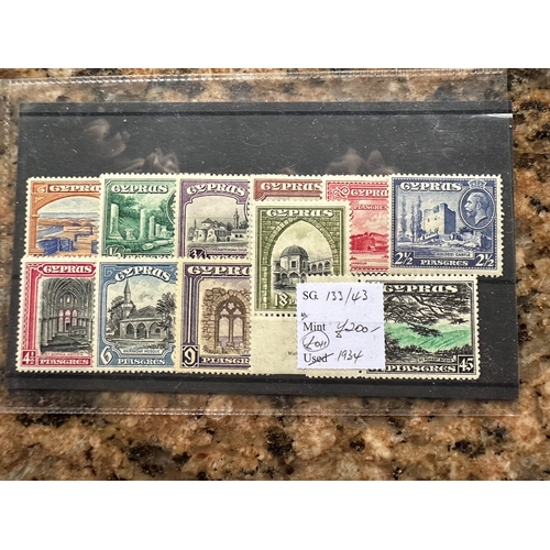 116 - Cyprus 1934 complete set (11), m/m. (SG 133/43). Cat £200