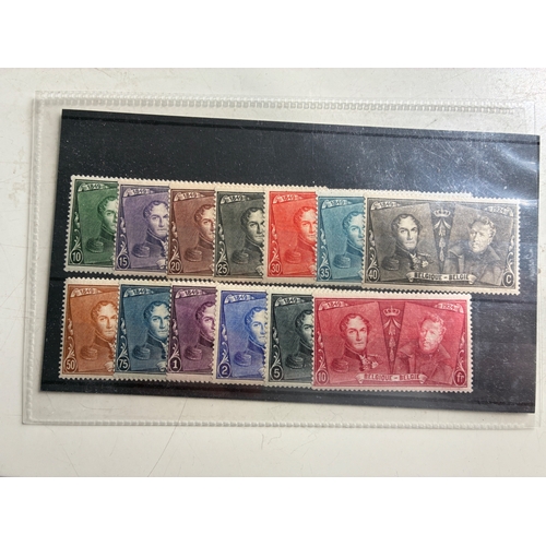 68 - Belgium 1925 75th Anniv. of Belgian stamps, m/m. (SG 410/22). Cat £80