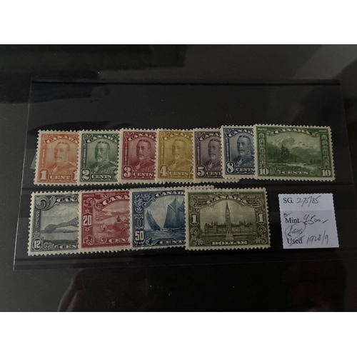 87 - Canada 1928-9 perf 12 complete set (11), m/m. (SG 275/85). Cat £500