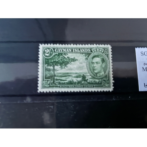 99 - Cayman Islands 1943 2/- deep green (cheapest shade), m/m. (SG 124a). Cat £32