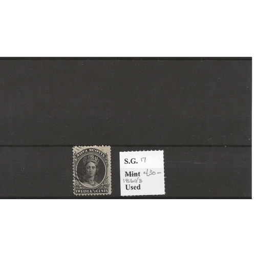 93 - Canada Nova Scotia 1860-3 121/2c black. vfu (SG 17) Cat £30
