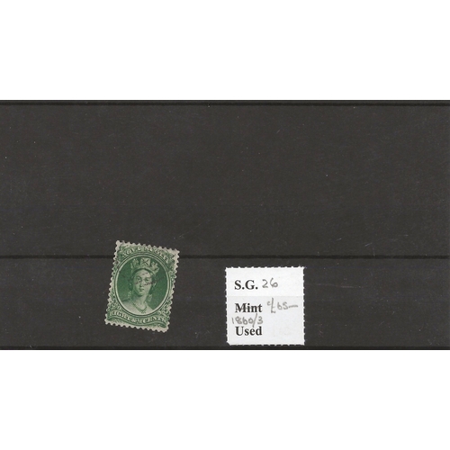 94 - Canada Nova Scotia 1860-3 81/2c deep green, vfu (SG 26) Cat £65