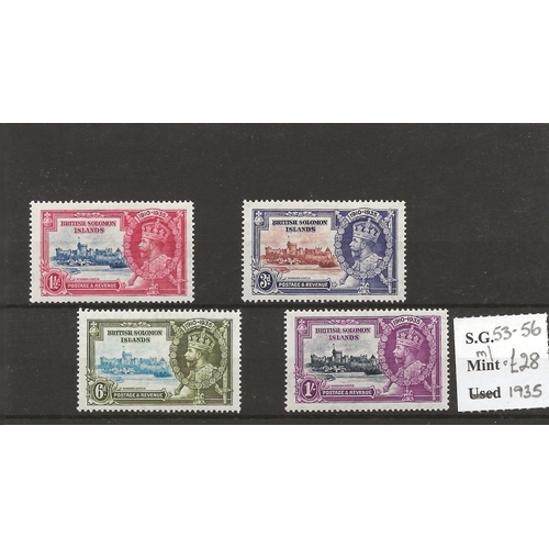 81 - British Solomon Islands 1935 Silver Jubilee set (SG 53-56) m/m Cat £28