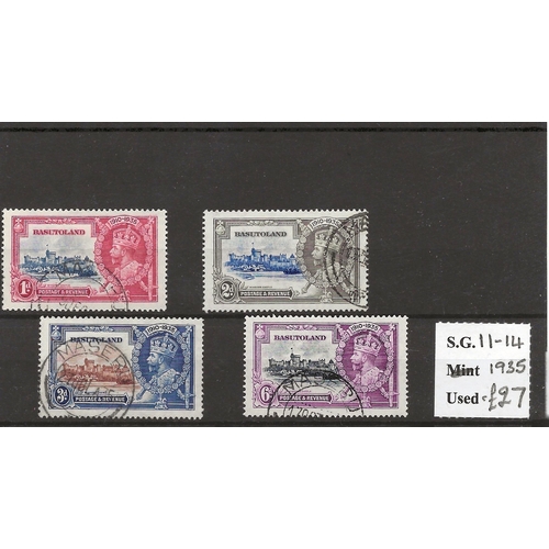 64 - Basutoland 1935 Silver Jubilee set (SG 11/4) used Cat £27