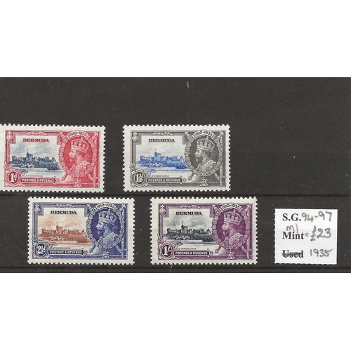 69 - Bermuda 1935 Silver Jubilee set (SG 94/7) m/m Cat £23