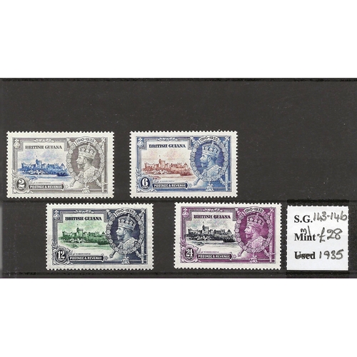 75 - British Guiana 1935 Silver Jubilee set (SG 301/44) m/m £24