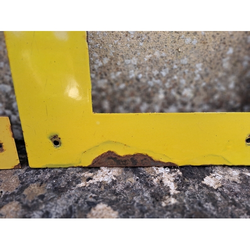 Original enamelled lettering, yellow, 'Shell', 14 1/2 x 11 each letter
