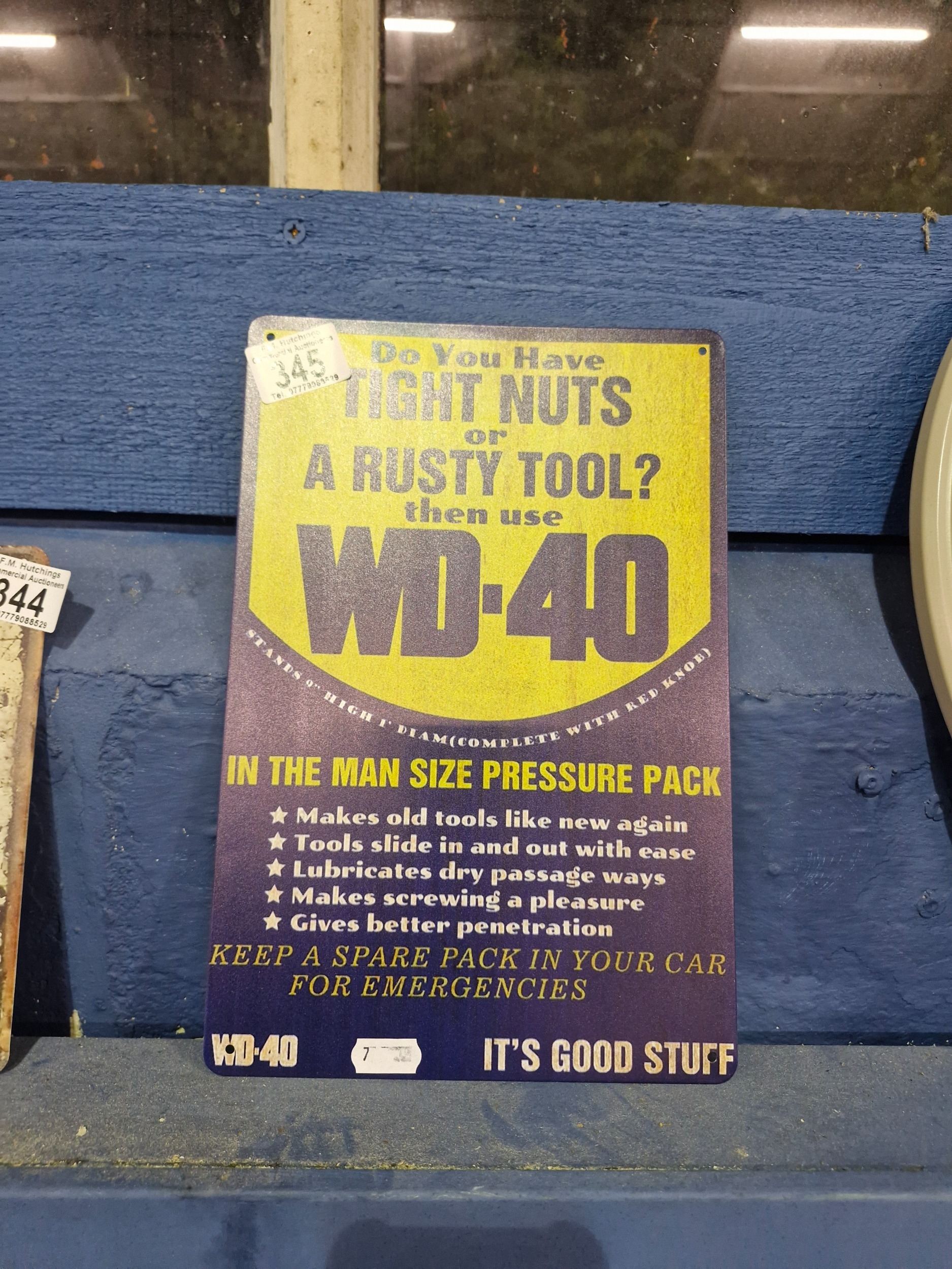 WD-40 tin sign