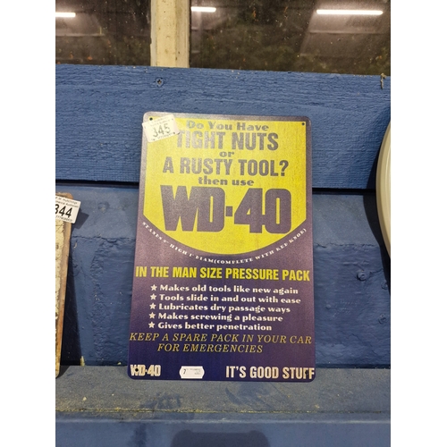 WD-40 tin sign