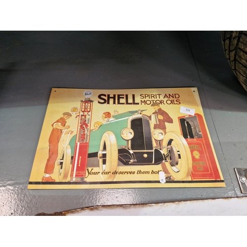 shell metal sign 42cm - 28cm