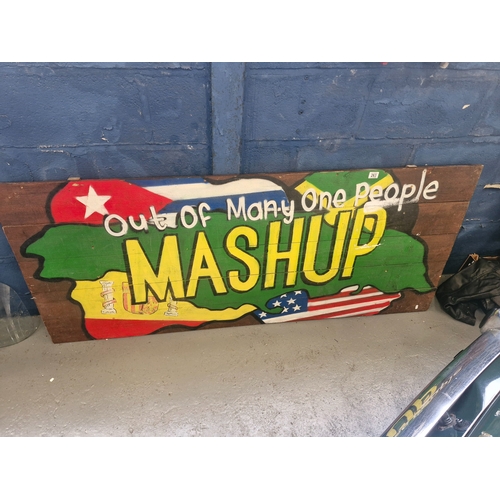 mash up sign 183cm x 76cm