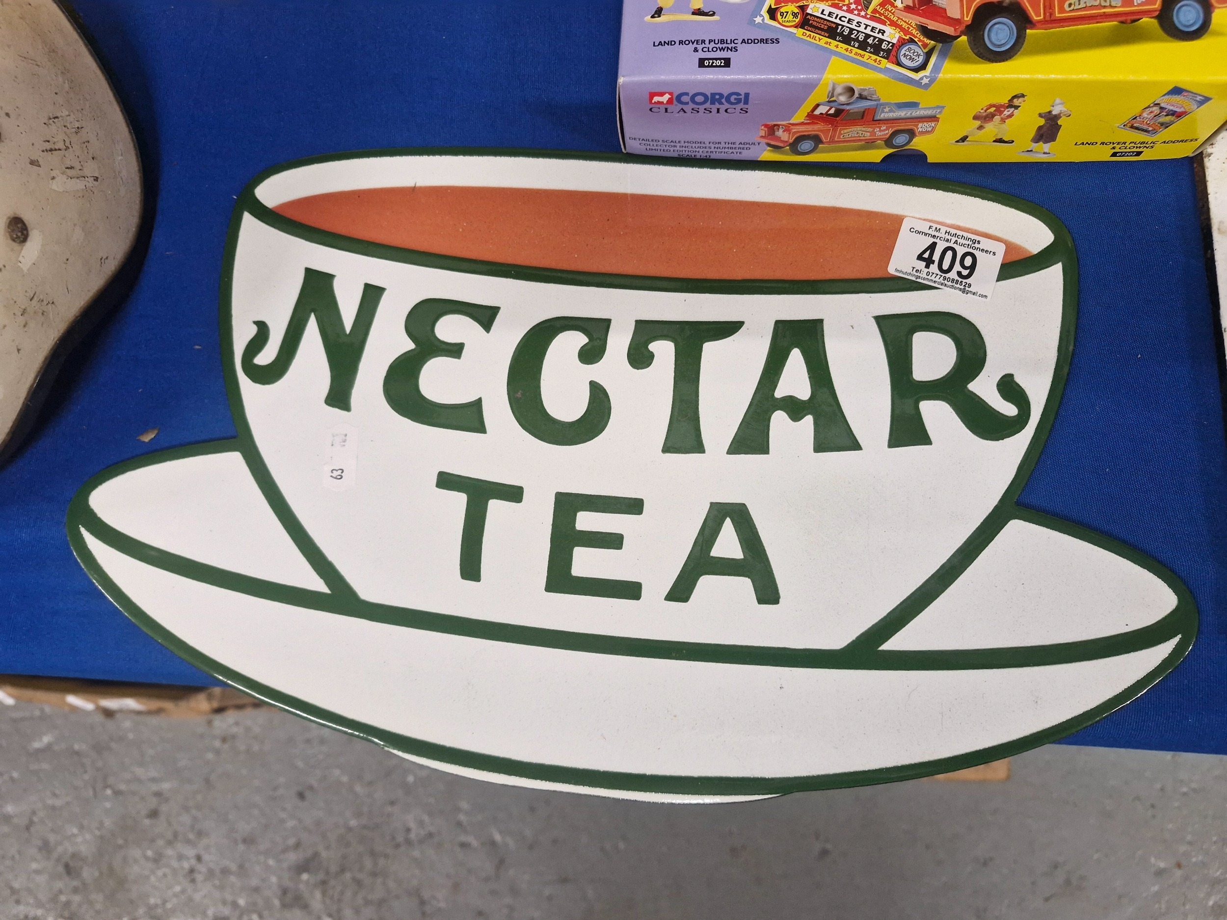 Nectar tea enamel sign 39cm x 24cm