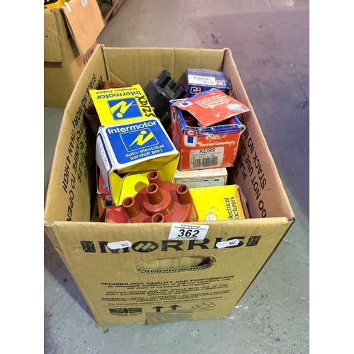 Box of car parts etc