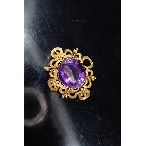 Victorian amethyst clearance brooch