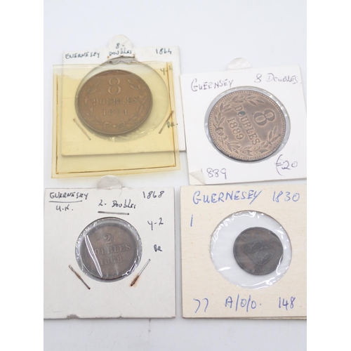 22 - A collection of Guernesey coins