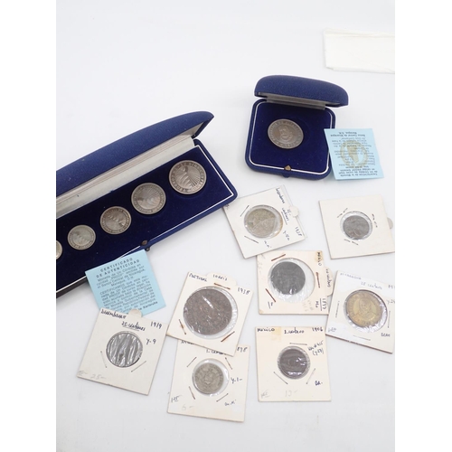 31 - A collection of coin, including Luxembourg coins, Mexican Coins and Nicaraguan coins