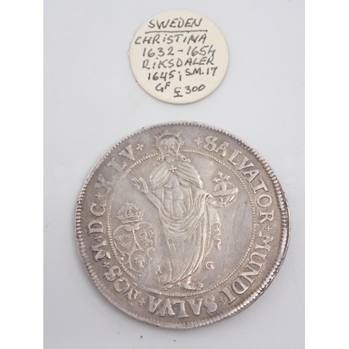 36 - Sweden Christina 1632-1654 Coin dated 1645