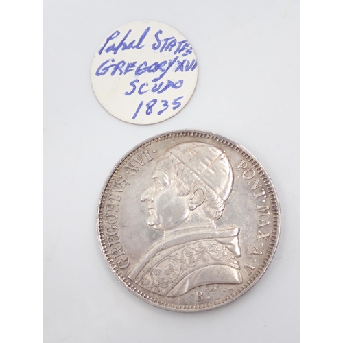 44 - A Grecorivs XVI Scvdo coin dated 1835