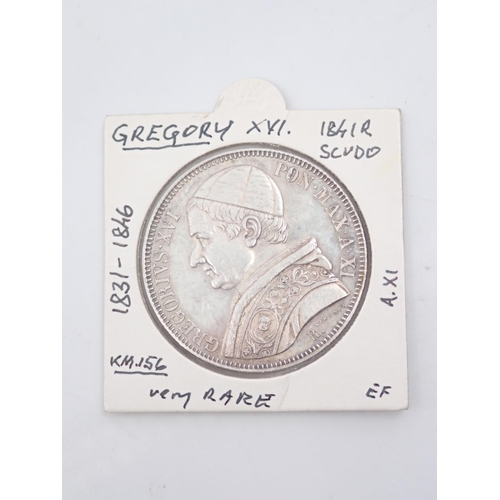 45 - A Grecorivs XVI Scvdo coin dated 1841R