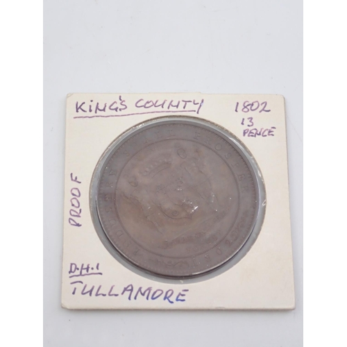 57 - An 1802 Rare Tullamore thirteen pence token, Charleville Estate