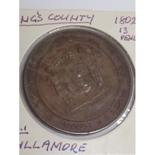 57 - An 1802 Rare Tullamore thirteen pence token, Charleville Estate
