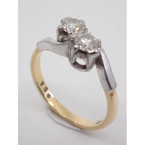 17 - A diamond two stone ring approx 3.7 grams to be sold for The Friends of Calcutta