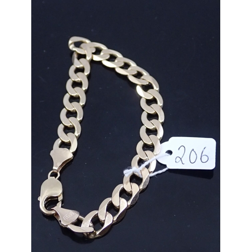 206 - A gents 9ct gold bracelet approx. 24.6 grams