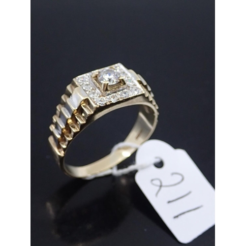 211 - A gents gold ring finger size Z approx. 6.3 grams