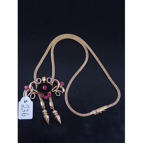 236 - A 14ct gold necklet approx. 22.6 grams,