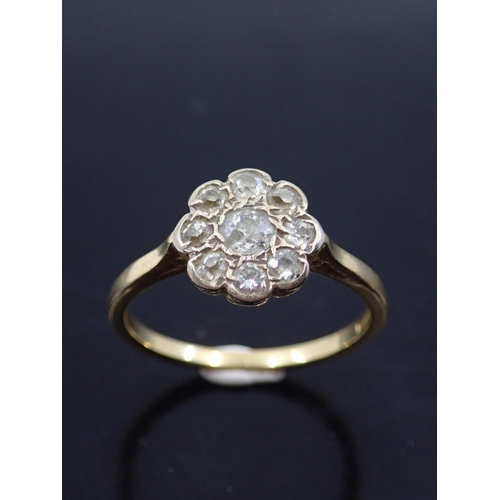 56 - An 18ct gold diamond set ring approx. 3.8 grams, finger size  R half to S