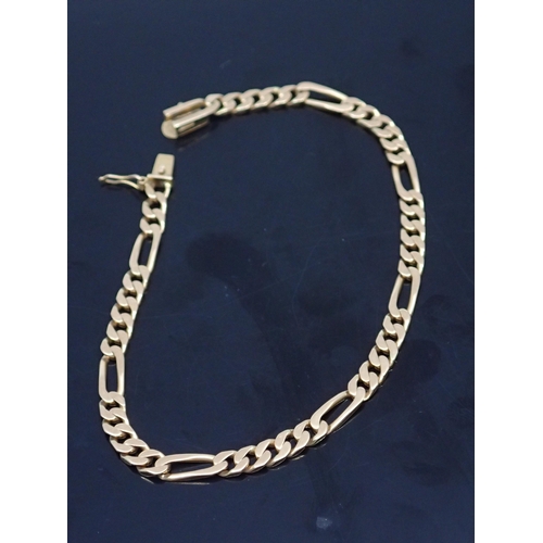 115 - A 14kt gold bracelet approx. 7.4 grams, length 7.5 inches