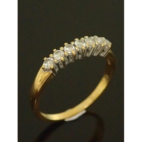 137 - A diamond half eternity ring, total estimated weight of diamonds 0.25cts set in 18ct gold finger siz... 