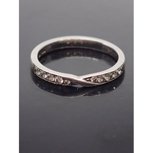 149 - A diamond half eternity ring 3.4 grams set in platinum, with a copy of an Invoice from Appleby which... 