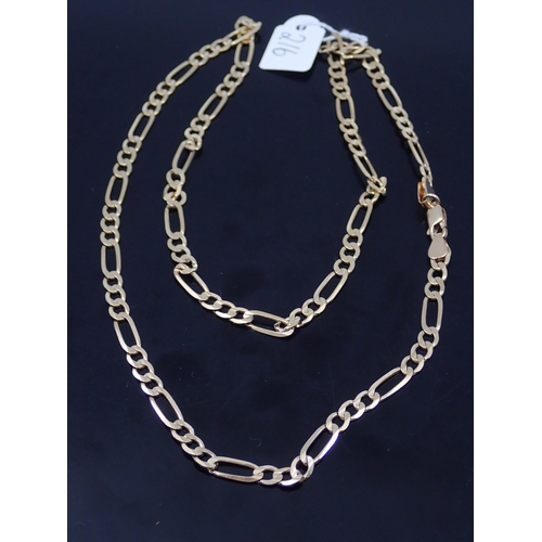 216 - A gold figaro chain approx. 16 grams