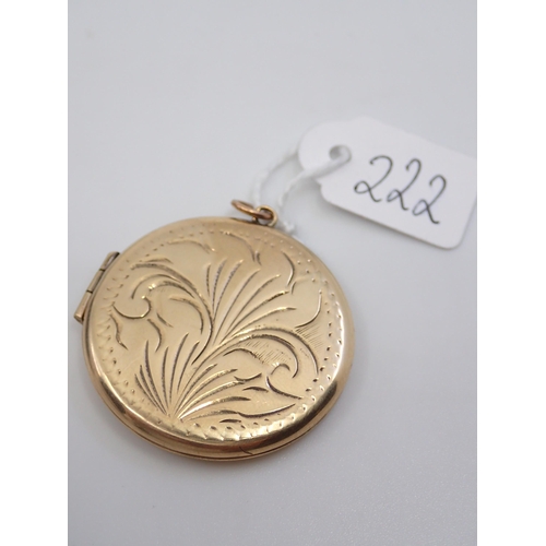 222 - A gold locket approx. 5.7 grams