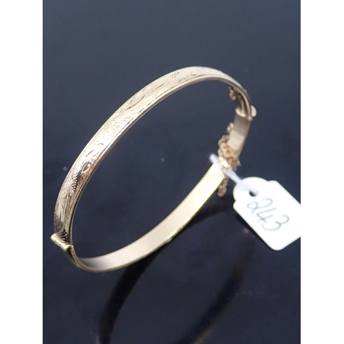 243 - A bronze core bangle