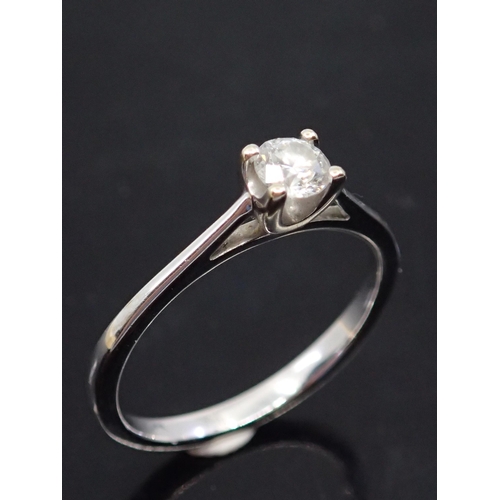 33 - A diamond solitaire ring set 18ct gold approx. 2.4 grams, finger size M