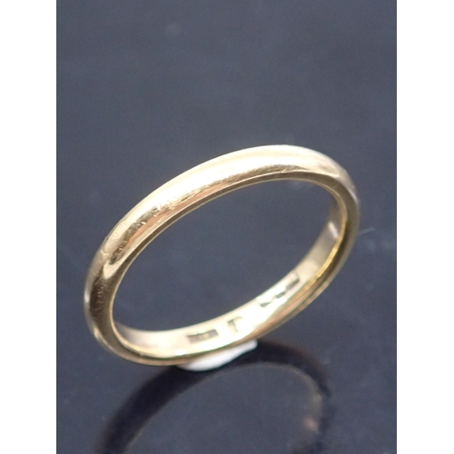 336 - An 18ct gold ring approx. 3.6 grams finger size O