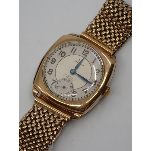 343 - A gold omega wrist watch approx. 53.3 grams