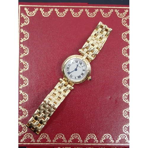 345 - An 18ct gold ladies Cartier wrist watch approx. 63.5 grams