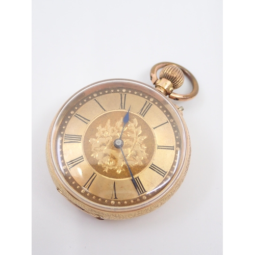 346 - A 14kt gold fob watch approx. 37.3 grams